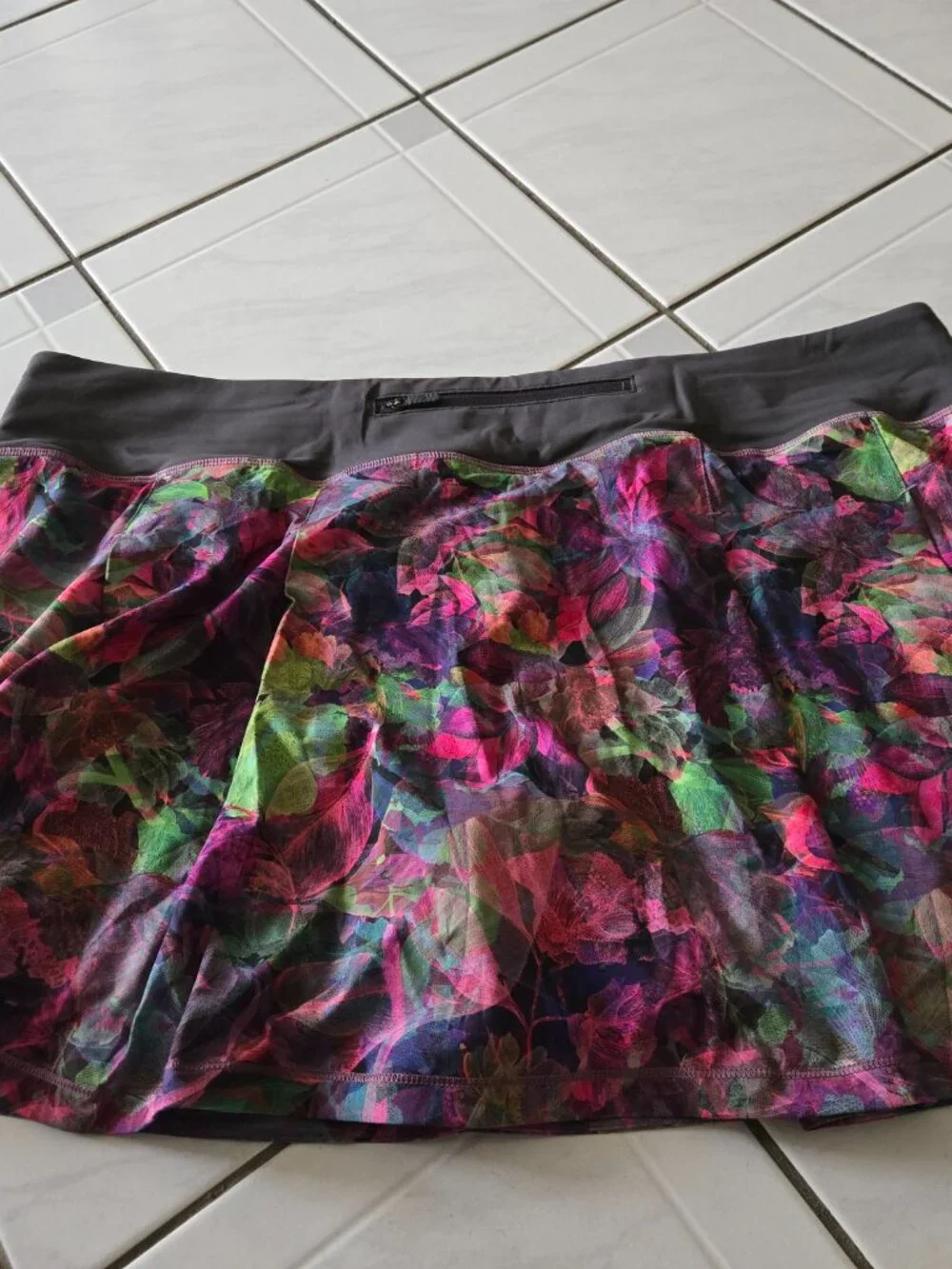 NWT Lulululemon Pace Rival Mid Rise Skirt Long Vivid Floral Tone Multi 16
